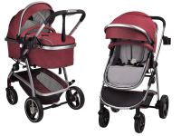 Коляска трансформер Pristina (Рубиновый PS-13)