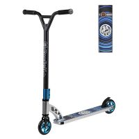 Самокат трюковой X-ST60 (колёса 110 мм, алюм. обод, стальной Y-руль) (Синее сердце)