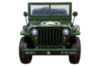 Электромобиль Jeep Willys YKE 4137 4x4 (армия зелёный)