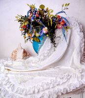 Плед на выписку "Валенсия" (молочный), арт.1028М (лето (t от +15 до +25 С))