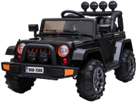 Детский электромобиль 7588 (12V, колесо EVA, экокожа) (Чёрный)