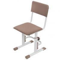 Стул для школьника регулируемый Polini kids City / Polini kids Smart S белый-макиато