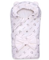 Одеяло с капюшоном "Мишка" 2пр. (синт.250гр.) осень-весна (t от +10 до -10 С) Молочный