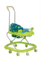 Ходунки детские Farfello арт.5020 с родит. ручкой зелёный, принт круги, 5020/Р2