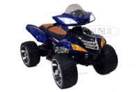 Детский электроквадроцикл E005KX синий (кожа)