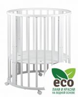 Кровать трансформер 8 в 1 Круг/Овал (белая)