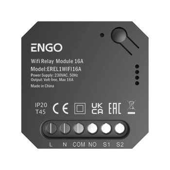 Реле WIFI, 1x16A, выход NO-COM ENGO (EREL-16WIFI )