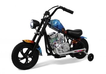 Детский электромотоцикл M777ML голубой