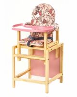 Стол-стул для кормления "СТД 07" (розовый/розовый)