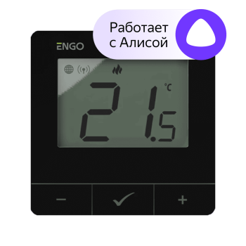 Умный терморегулятор ZigBee/868 МГц, 230В, черный ENGO (E25-230B)