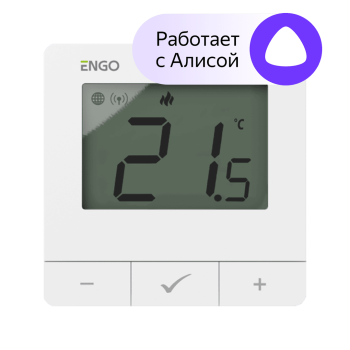 Умный терморегулятор ZigBee/868 МГц, 230В, белый ENGO (E25-230W)