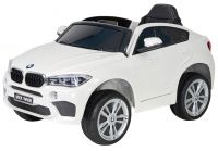 Детский электромобиль (2020) BMW X6M JJ29 (12V, колесо EVA, экокожа) Белый