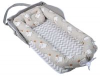 Farfello Детское спальное гнездо L1 (Слоны, серый L1/4)