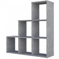 Стеллаж Polini Home Smart Каскадный 6 секций бетон