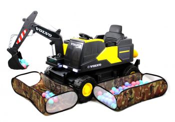 Детский электромобиль трактор Volvo (Y444YY) желтый