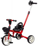 Детский трехколесный велосипед с родительской ручкой (2021) Farfello S-1601 (Красный S-1601)
