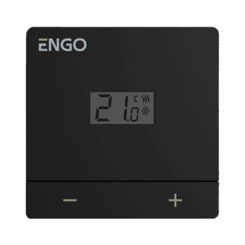 Проводной терморегулятор, накладной, 230В, черный ENGO (EASY-230B)