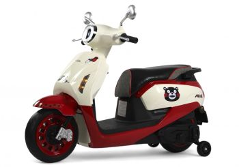 Детский электромотоцикл Z555ZZ бежево-красный