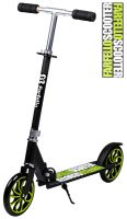 Самокат 2-х колёсный M-396B (Черный/зеленый)
