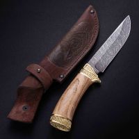 Нож ручной работы Ножемир Россия из дамасской стали ЛЕСНИК (1380)д Нож ручной работы Ножемир Россия из дамасской стали ЛЕСНИК (1380)д