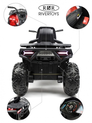 Детский электроквадроцикл H999HH красный Spider