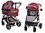 Коляска трансформер Pristina (Рубиновый PS-13)