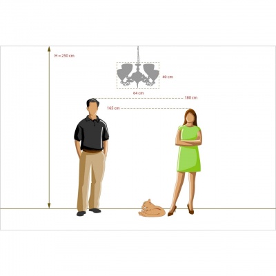 Люстра Ариадна 5*60W E27 220 V (450016805)