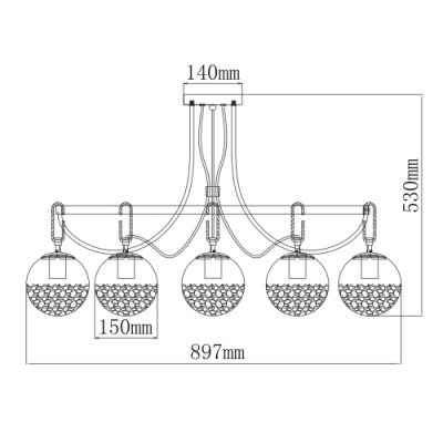 Люстра Гамбург 8*40W E27 220 V (605016308)