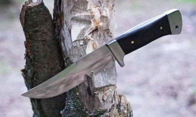 Нож туристический с нейлоновым чехлом Ножемир Лесник H-231