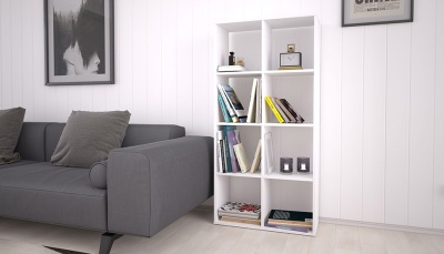 Стеллаж Polini Home Smart Кубический 8 секции (белый, арт.0001693.9)
