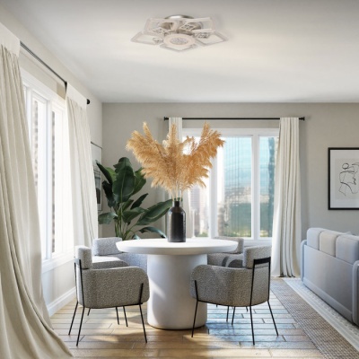 Люстра (пульт) Мадлен 134+28W LED 220 V (424016107)