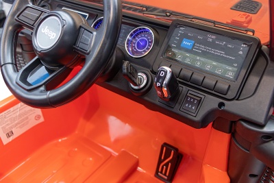 Электромобиль Джип Jeep Rubicon 4x4 (оранжевый)