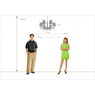 Люстра ДельРей 6*40W E14 220V (700012106)