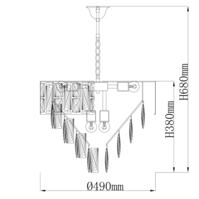 Люстра Бриз 8*60W E27 220 V (111014108)