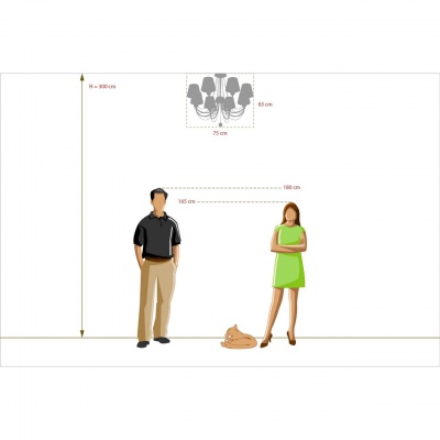 Люстра Федерика 8*40W E14 220 V (684010408)