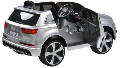 Электромобиль AUDI Q7 JJ555 колесо EVA, Экокожа (серый металик)