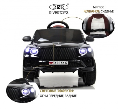 Детский электромобиль X007XX черный глянец