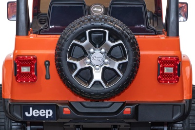 Электромобиль Джип Jeep Rubicon 4x4 (оранжевый)