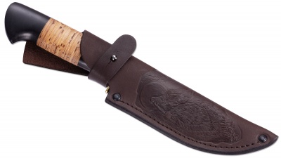 Нож ручной работы Ножемир Россия из дамасской стали ОРЛАН (8784)д