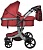 Коляска трансформер Aimile Silver (колёса PU, капюшон XXL, утеплённый конверт) Рубиновый, черный диск