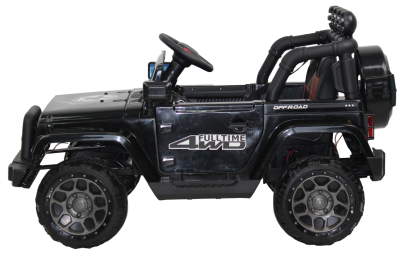 Детский электромобиль 7588 (12V, колесо EVA, экокожа) (Чёрный)
