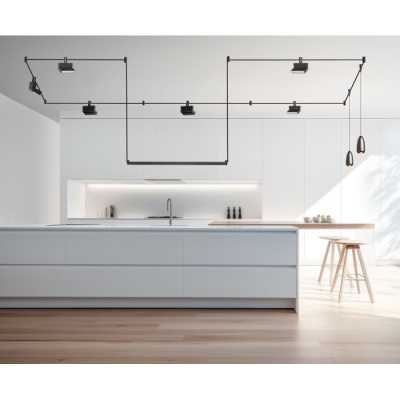 Трек-светильник Флекси 6W LED 3000К 48 V черный 13*11,7*2,3см (852010901)