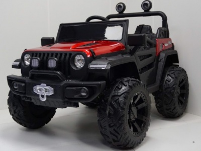 Детский электромобиль C555CC 4WD вишневый глянец