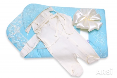 Комплект на выписку "Нежность" 5пр. (синт.300г), арт.1207 (осень,весна (t от+10 до-15 С)) Голубой