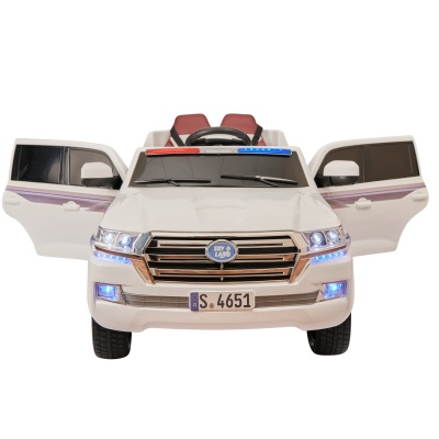 Электромобиль Джип Land Cruiser Police YBH 4651 4x4 с сиреной (белый)