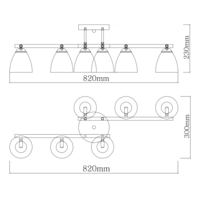 Люстра Тетро 6*60W E14 220 V (673017106)