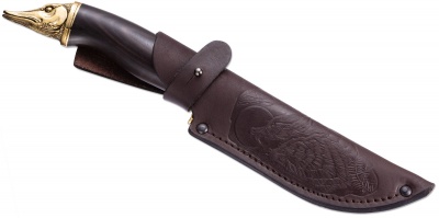 Нож ручной работы Ножемир Россия из дамасской стали РЫБАЦКИЙ (7745)д