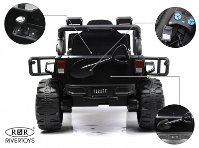 Детский электромобиль T222TT 4WD черный