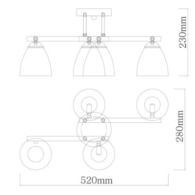 Люстра Тетро 4*60W E14 220 V (673017204)
