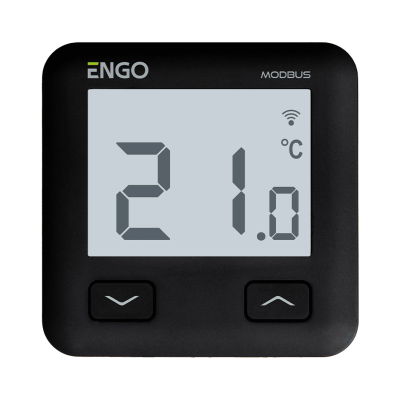 Wi-Fi терморегулятор с MODBUS, 230В, встраиваемый, черный ENGO (E10-MBUSB)
